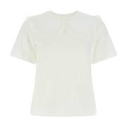 See by Chloé Vit bomull T-shirt White, Dam