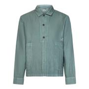 C.p. Company Gröna skjortor med knappar framtill och spetsig krage Gre...