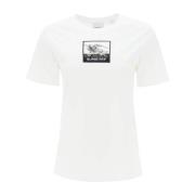 Burberry Margot T-Shirt med EKD Broderi White, Dam