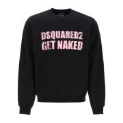 Dsquared2 Cool Fit Tryckt Sweatshirt Black, Herr