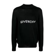 Givenchy Svarta Sweaters Black, Herr