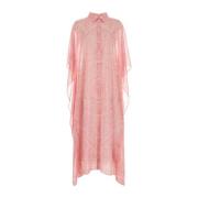 Versace Chiffongklänning - Tryckt Design Pink, Dam