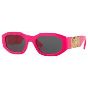 Versace Aviator Solglasögon i Rosa med Tonade Gråa Linser Pink, Dam