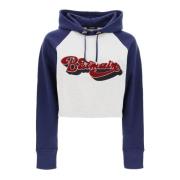 Balmain Retro 70-tals Färgblock Hoodie Multicolor, Dam