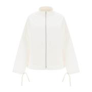 Jil Sander Oversized Canvas Blouson Jacka White, Dam