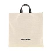 Jil Sander Tote Bag med Kontrasterande Bokstäver Beige, Herr