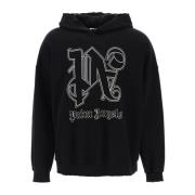 Palm Angels Monogram Statement Hoodie Black, Herr