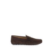 Tod's Gommino Loafers i mocka med penny bar Brown, Herr