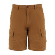 Barbour Cargo Shorts i Garment-Dyed Ripstop Brown, Herr