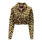 Dsquared2 Leopardmönstrad Kort Jacka Multicolor, Dam