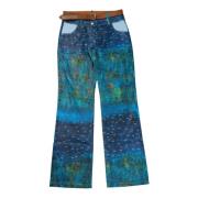 Siedrés Detaljerad Straight-Leg Pant med Sura Bälte Multicolor, Dam