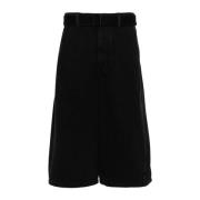 Lemaire Svarta Denim Shorts Black, Herr