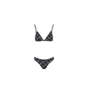 Elisabetta Franchi Hasprint Logga Bikini Set Black, Dam