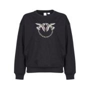 Pinko Sweatshirt med Love Birds brodyr Black, Dam