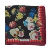 Dolce & Gabbana Silkesblommig Foulard Multicolor, Dam