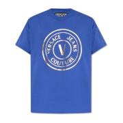 Versace Jeans Couture T-shirt med logotryck Blue, Herr