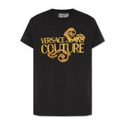 Versace Jeans Couture Logotryckt T-shirt Black, Herr