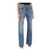 Pinko Vintage-tvättade jeans med vida ben Blue, Dam