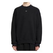 Off White Svart Skate Crewneck Sweatshirt med Off Stamp Print Black, H...