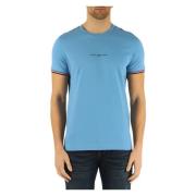Tommy Hilfiger Slim Fit Bomull T-shirt med Logo Blue, Herr