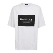 Balmain Main Lab Label T-Shirt White, Herr
