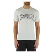 Aeronautica Militare Bomull Logo T-shirt White, Herr