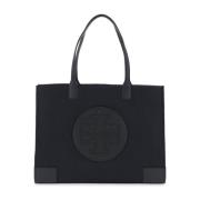 Tory Burch Ella Nylon Shoppingväska med Dubbelt Handtag Black, Dam