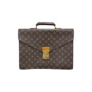 Louis Vuitton Vintage Pre-owned Canvas handvskor Brown, Dam