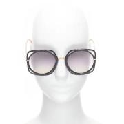 Dior Vintage Pre-owned Plast solglasgon Black, Dam