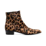 Lidfort Leopard Mocka Ankelboots Brown, Herr