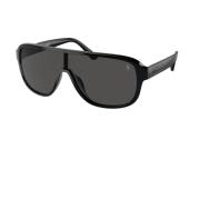 Ralph Lauren Sportiga och avslappnade solglasögon med mörkgråa linser ...