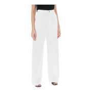 Loulou Studio Vida ben ekologisk bomull denim jeans White, Dam