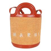 Marni Arabesque Tropicalia Mini Bucket Orange, Dam