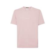 C.p. Company Italiensk Jersey Färgad Logo T-Shirt Pink, Herr