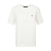 Max Mara Weekend Bomulls T-shirt med logotyp White, Dam