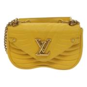 Louis Vuitton Vintage Pre-owned Laeder axelremsvskor Yellow, Dam