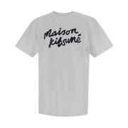 Maison Kitsuné Bomull T-shirt White, Herr