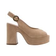 Caroline Biss Stilren Sandal med Dotje Beige, Dam