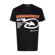 Dsquared2 Urban Maxi Print Bomull T-shirt Black, Herr