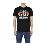 Dsquared2 Svart D2 Surf T-shirt Black, Herr