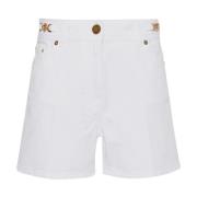 Versace Mjuka Denim Shorts White, Dam