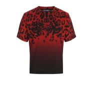 Dolce & Gabbana Röd Bomull T-Shirt Ss22 Red, Herr