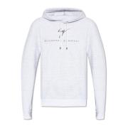 Giuseppe Zanotti Hoodie med logotyp White, Herr