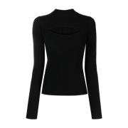 Patrizia Pepe K103 Nero Sweater Black, Dam