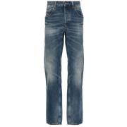 Saint Laurent Mörka Baggy Slim-fit Jeans Blue, Herr