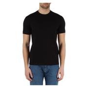 Emporio Armani Essentiell Bomull T-shirt med Tryckt Logotyp Black, Her...
