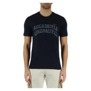 Aeronautica Militare Bomull Logo T-shirt Blue, Herr