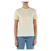 Calvin Klein Jeans Bomull T-shirt med Front Logo Patch Yellow, Dam