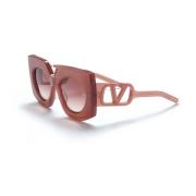 Valentino V - Soul Sunglasses in Pink White Gold/Pink Shaded Pink, Dam