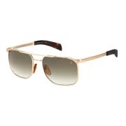 Eyewear by David Beckham Guld/brun skugga solglasögon Multicolor, Herr